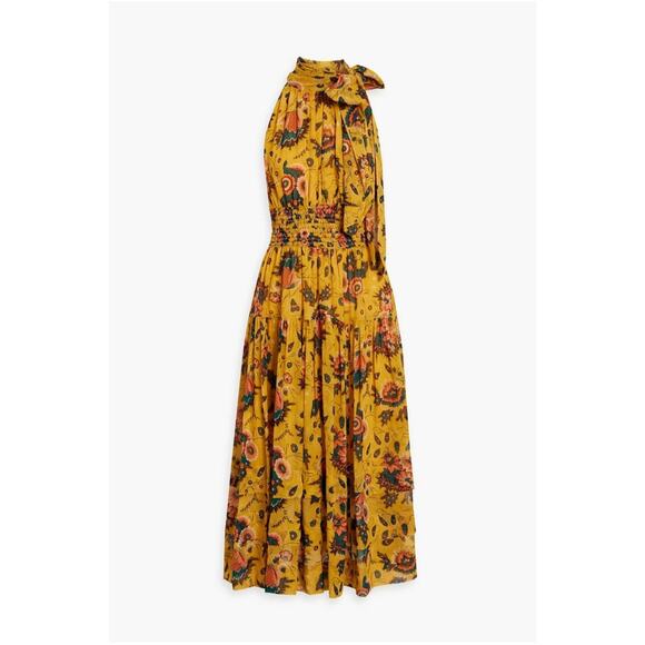 NWOT Ulla Johnson Maya Floral Waterlily Midi Dress size 12 - Picture 5 of 13